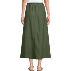 Leinen-Midirock für Damen