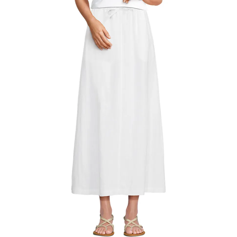 Leinen-Midirock für Damen