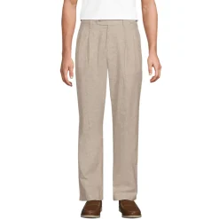 Leinenmix-Bundfaltenhose für Herren