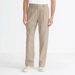 Leinenmix-Bundfaltenhose für Herren