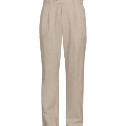 Leinenmix-Bundfaltenhose für Herren