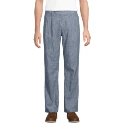 Leinenmix-Bundfaltenhose für Herren