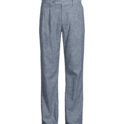 Leinenmix-Bundfaltenhose für Herren