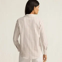 Leinenmix-Hemdbluse für Damen