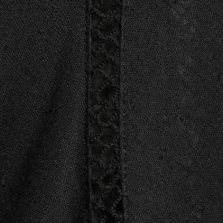 Leinenmix-Kleid mit Ajourdetail für Damen