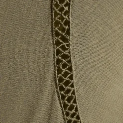 Leinenmix-Kleid mit Ajourdetail für Damen