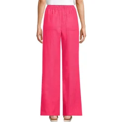 Leinen-Schlupfhose mit weitem Bein für Damen
