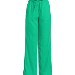 Leinen-Schlupfhose mit weitem Bein für Damen
