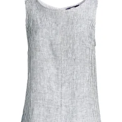 Leinentop mit Knopfleiste am Rücken für Damen