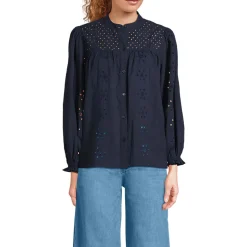 Lochmuster-Bluse für Damen