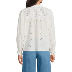Lochmuster-Bluse für Damen