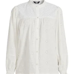 Lochmuster-Bluse für Damen