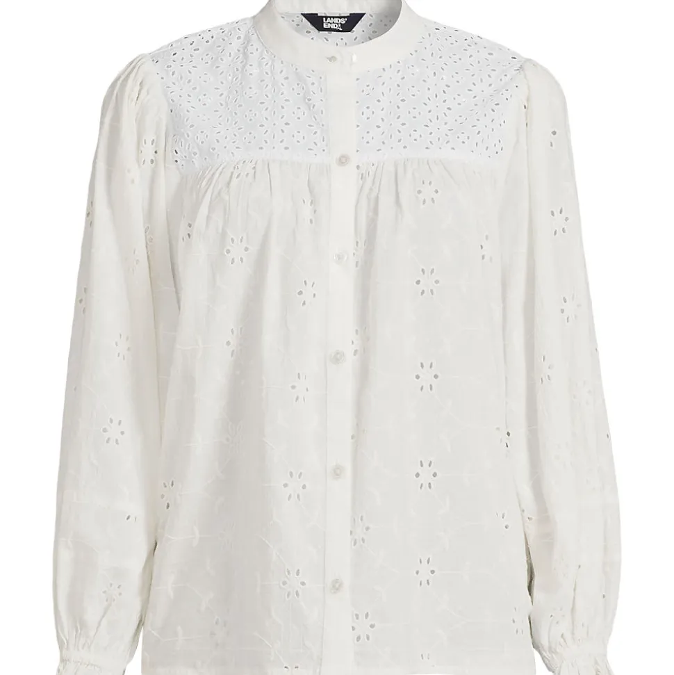 Lochmuster-Bluse für Damen