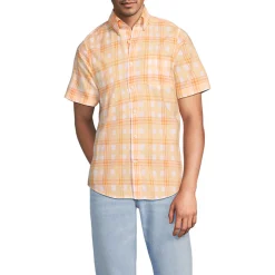 Madras-Kurzarmhemd für Herren, Classic Fit