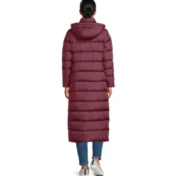 Maxi-Daunenmantel mit Kapuze für Damen
