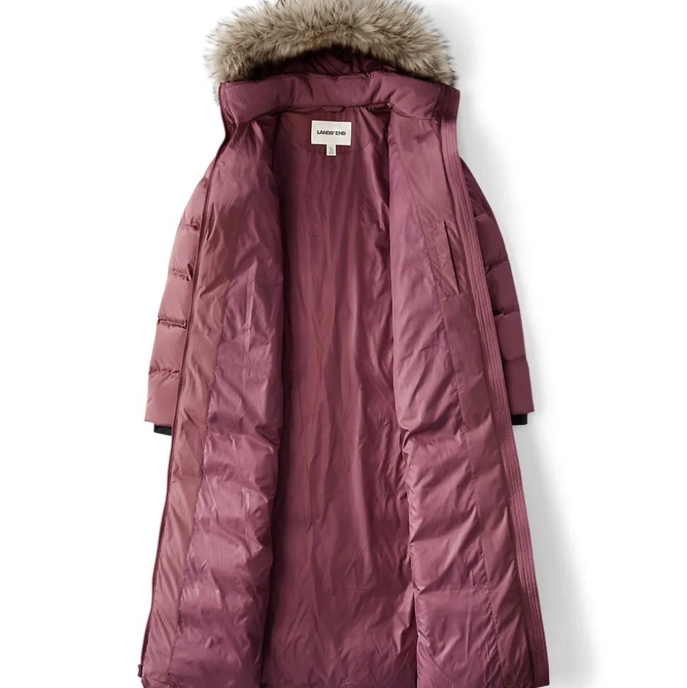 Maxi-Daunenmantel mit Kapuze für Damen