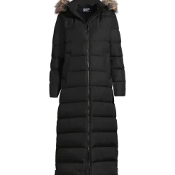Maxi-Daunenmantel mit Kapuze für Damen