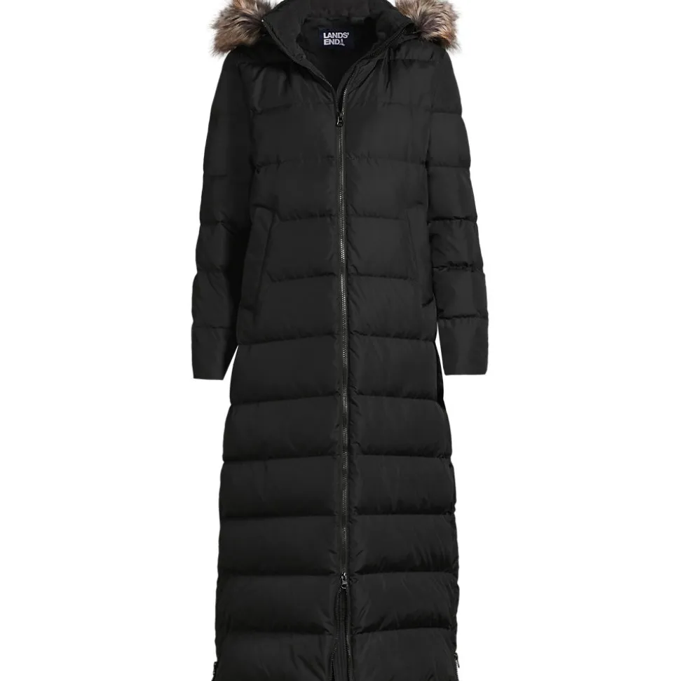 Maxi-Daunenmantel mit Kapuze für Damen