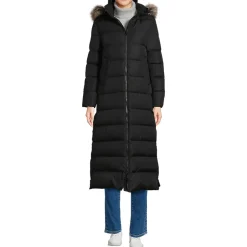Maxi-Daunenmantel mit Kapuze für Damen