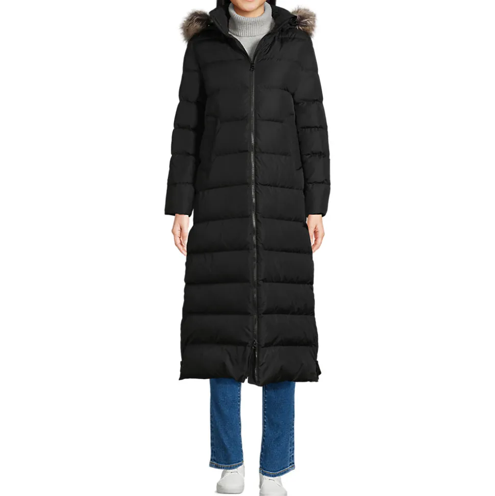 Maxi-Daunenmantel mit Kapuze für Damen