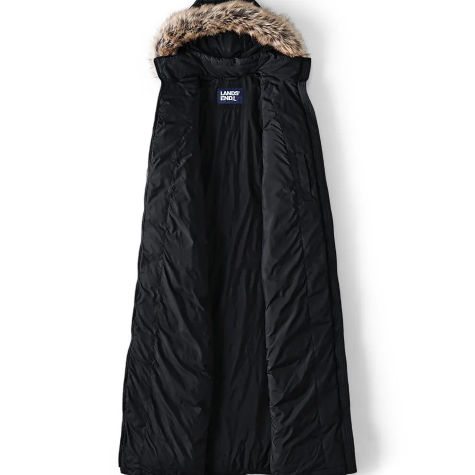 Maxi-Daunenmantel mit Kapuze für Damen
