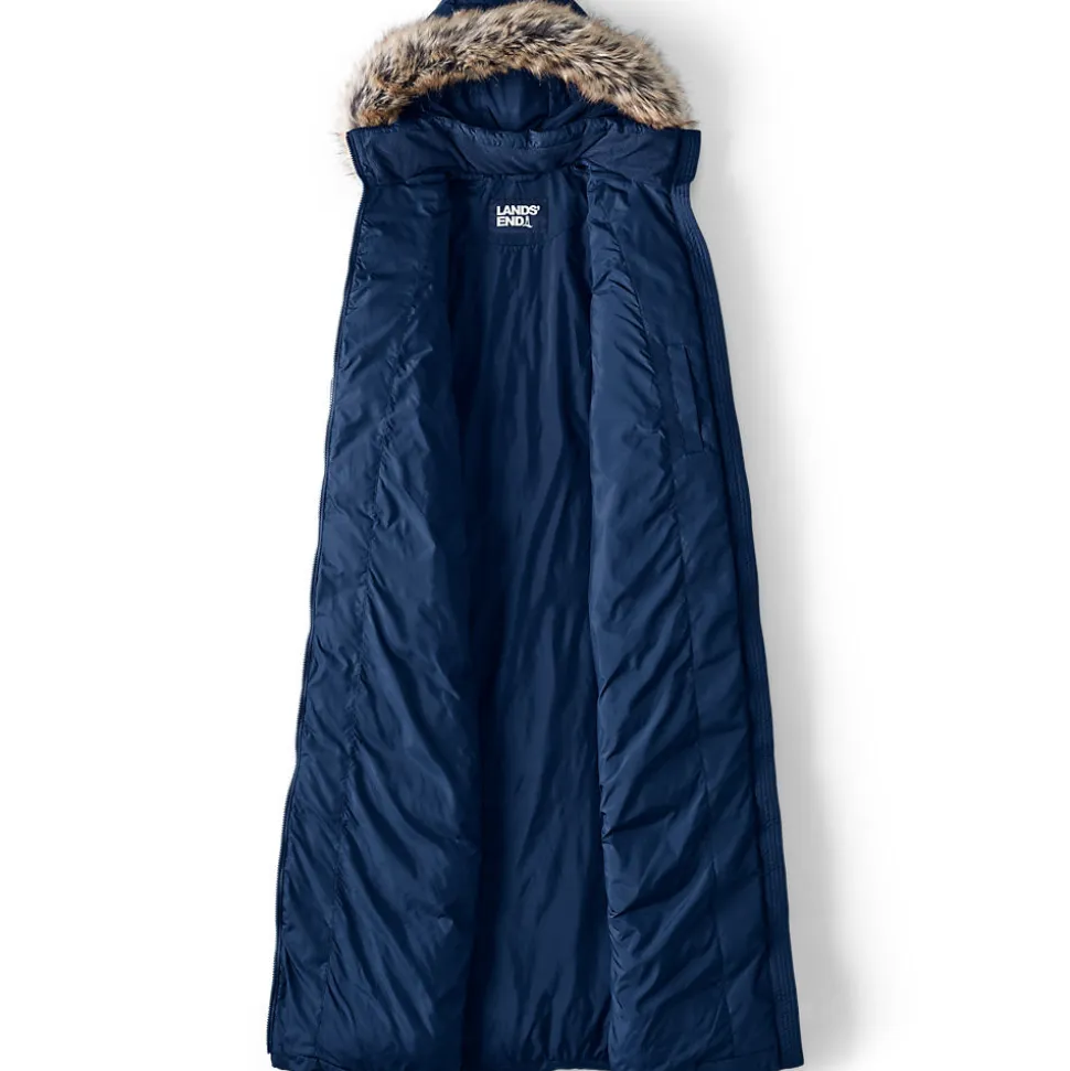 Maxi-Daunenmantel mit Kapuze für Damen