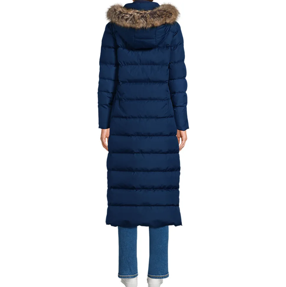 Maxi-Daunenmantel mit Kapuze für Damen