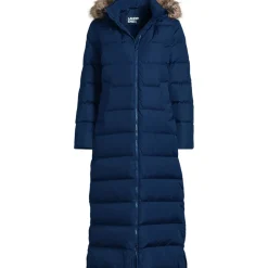 Maxi-Daunenmantel mit Kapuze für Damen