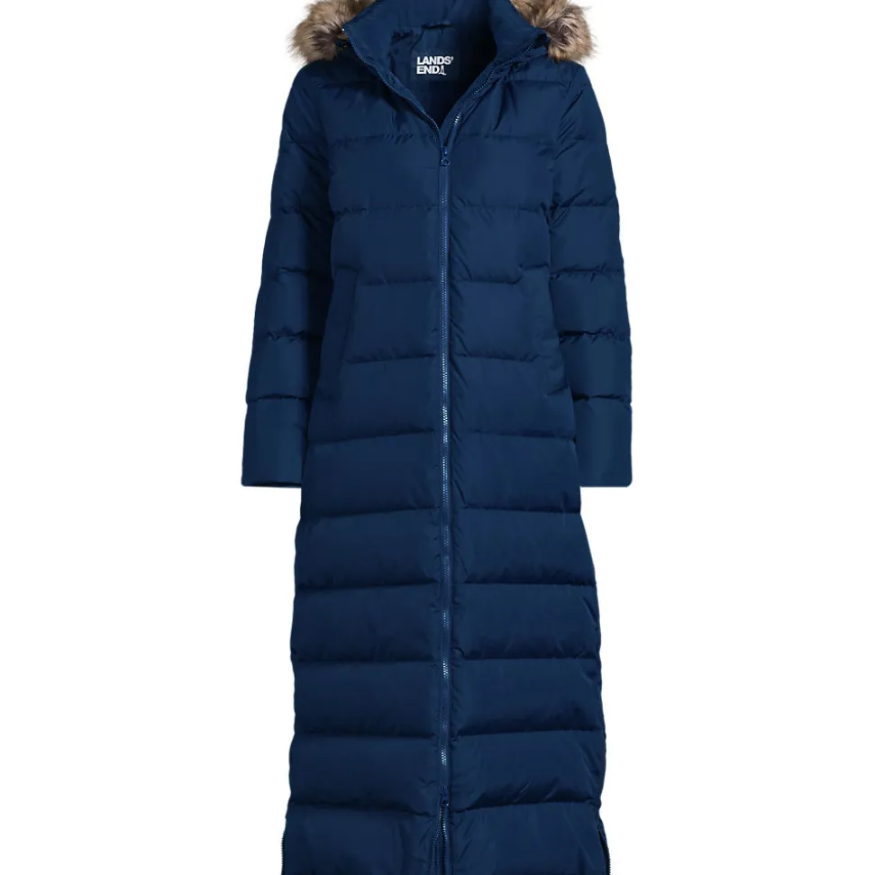 Maxi-Daunenmantel mit Kapuze für Damen