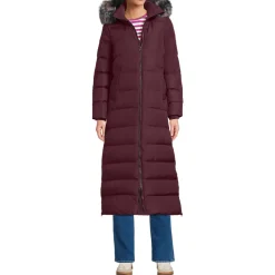 Maxi-Daunenmantel mit Kapuze für Damen