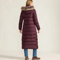 Maxi-Daunenmantel mit Kapuze für Damen