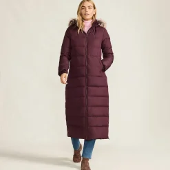 Maxi-Daunenmantel mit Kapuze für Damen