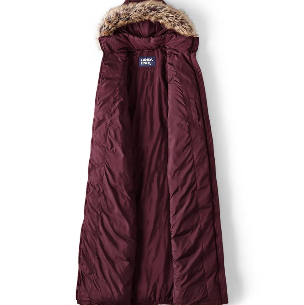 Maxi-Daunenmantel mit Kapuze für Damen