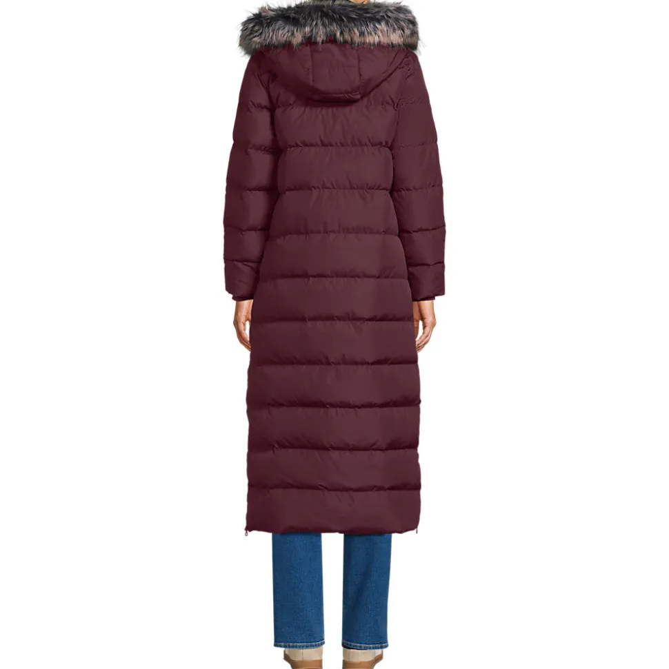 Maxi-Daunenmantel mit Kapuze für Damen
