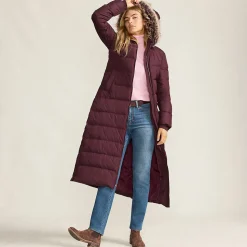 Maxi-Daunenmantel mit Kapuze für Damen