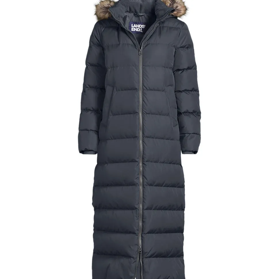 Maxi-Daunenmantel mit Kapuze für Damen