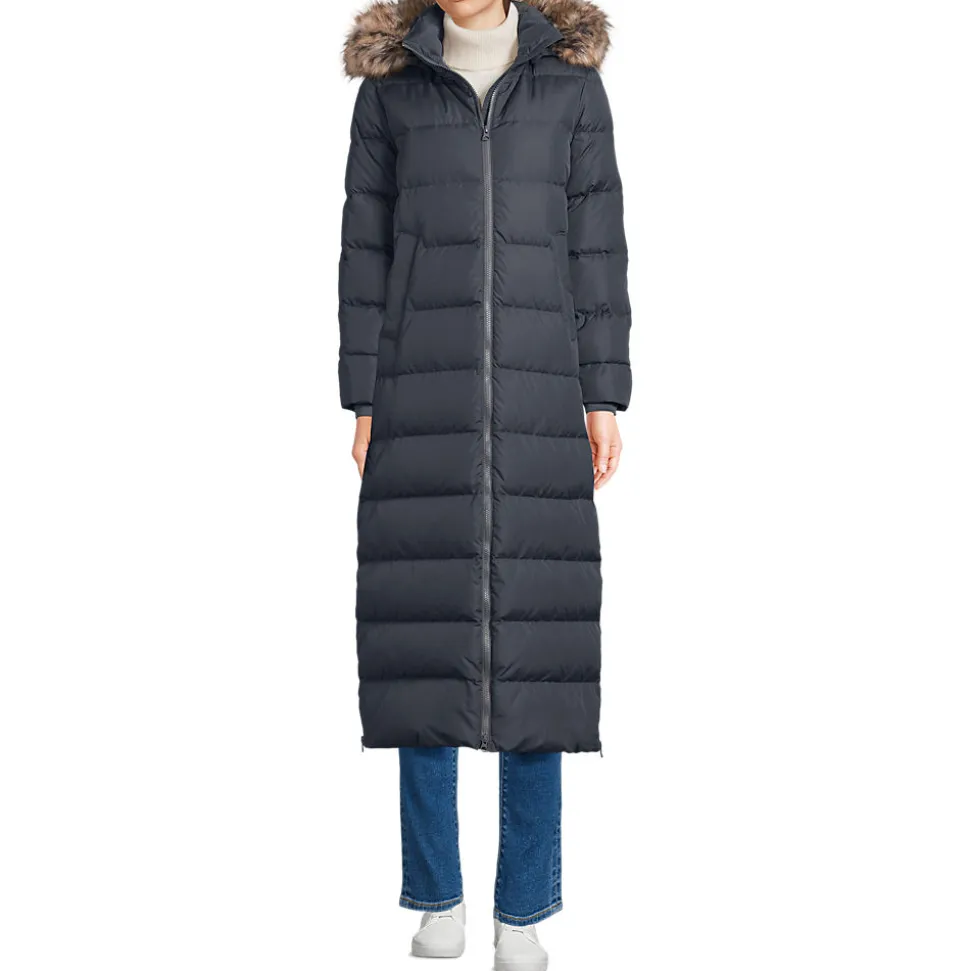 Maxi-Daunenmantel mit Kapuze für Damen