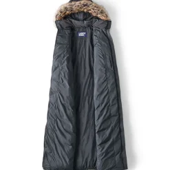 Maxi-Daunenmantel mit Kapuze für Damen