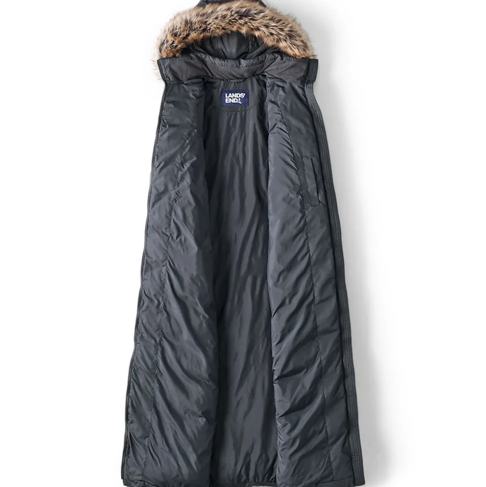 Maxi-Daunenmantel mit Kapuze für Damen