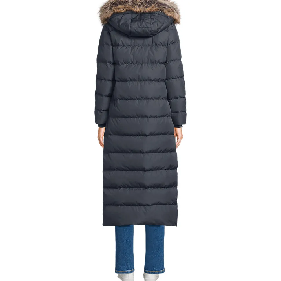 Maxi-Daunenmantel mit Kapuze für Damen