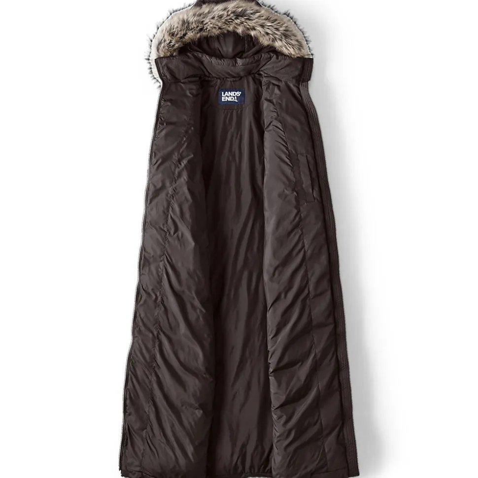 Maxi-Daunenmantel mit Kapuze für Damen