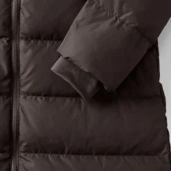 Maxi-Daunenmantel mit Kapuze für Damen