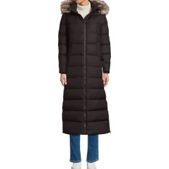 Maxi-Daunenmantel mit Kapuze für Damen