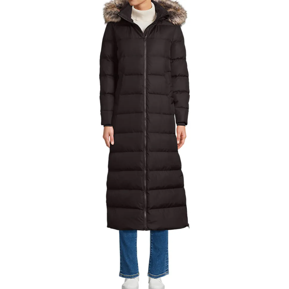 Maxi-Daunenmantel mit Kapuze für Damen