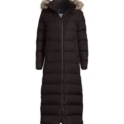 Maxi-Daunenmantel mit Kapuze für Damen