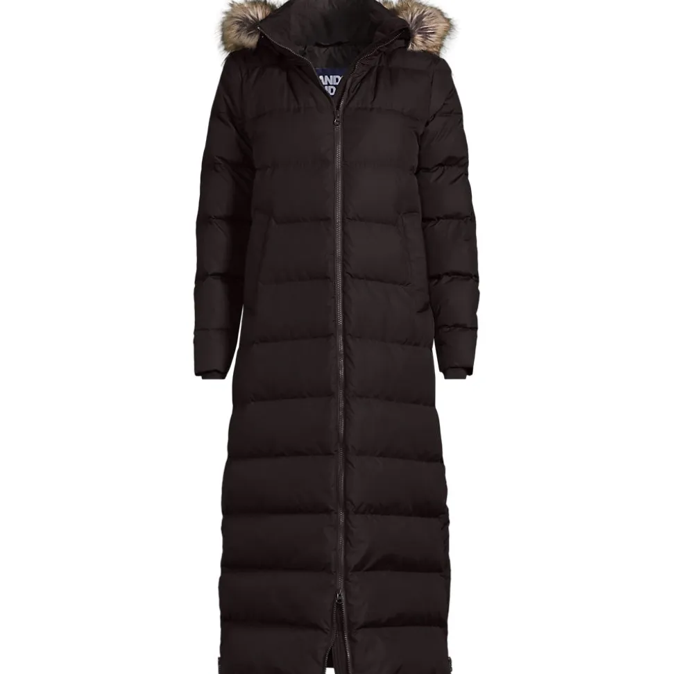 Maxi-Daunenmantel mit Kapuze für Damen