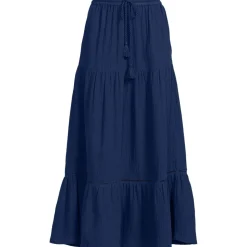 Maxi-Stufenrock aus Musselin für Damen