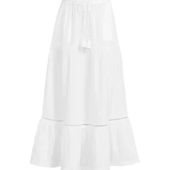 Maxi-Stufenrock aus Musselin für Damen