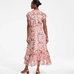 Maxi-Wickelkleid aus Chiffon für Damen