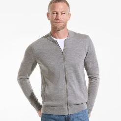 Merino-Cardigan mit Reißverschluss für Herren
